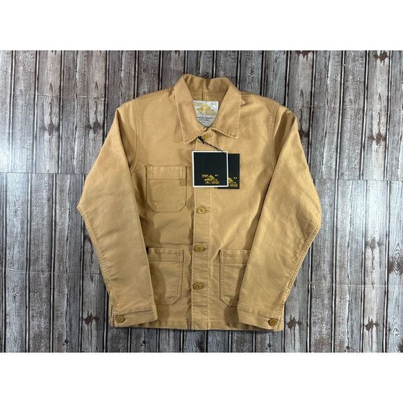 Le Mont St Michel cotton Chore Work Jacket size 36 US 4 color Kraft NWT  $335 - Picture 1 of 11
